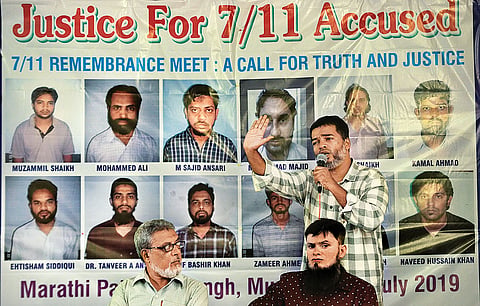 Call for Justice: Wahid Shaikh, who was acquitted in the 7/11 Mumbai train blast case, addressed a 
press conference in 2019 and called for justice for the 13 accused who had been languishing in the Arthur Road jail 