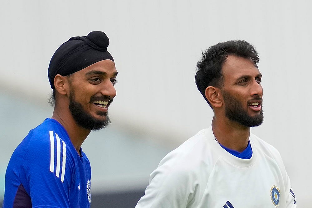 IND vs ENG 5th Test - Team India training session photos Arshdeep Singh and Prasidh Krishna