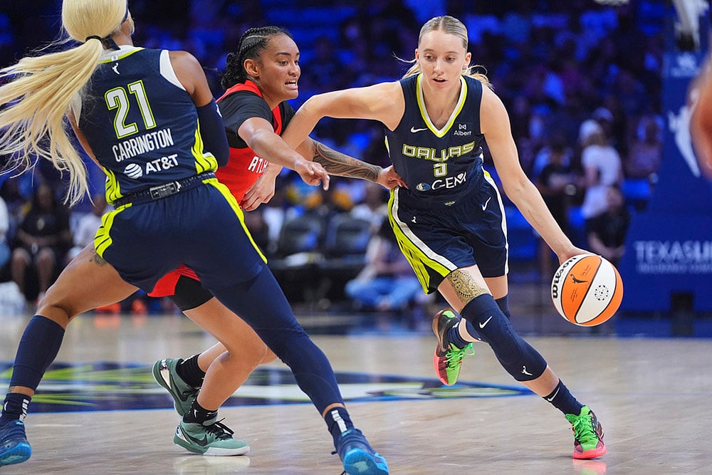 WNBA 2025 basketball Dallas Wings vs Atlanta Dream match photos:  Paige Bueckers