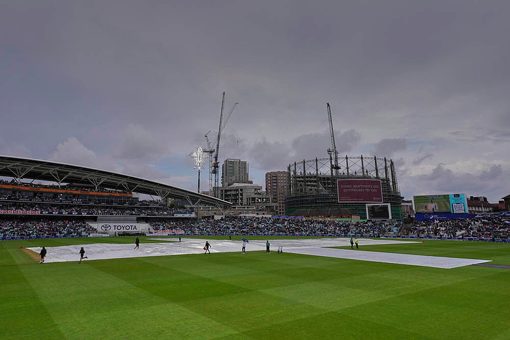 Indias tour of England - India Vs England Cricket 5th Test Day 1 at The Kia Oval: rain delay
