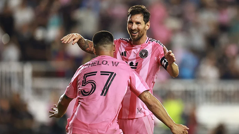 Marcelo Weigandt and Lionel Messi