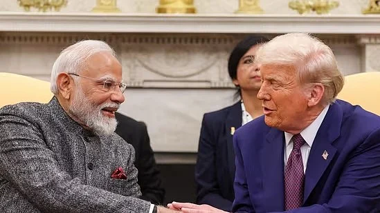 US President Donald Trump with PM Narendra Modi