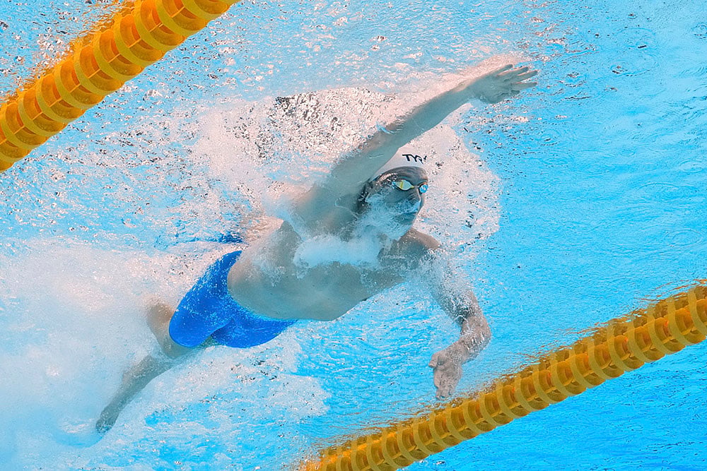 Singapore World Aquatics Championships mens 200-meter individual medley semifinals: Leon Marchand 