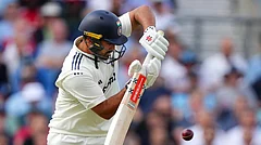 India's Karun Nair plays a shot during the first day of the fifth cricket test match between England and India at The Kia Oval in London. - AP Photo/Kirsty Wigglesworth