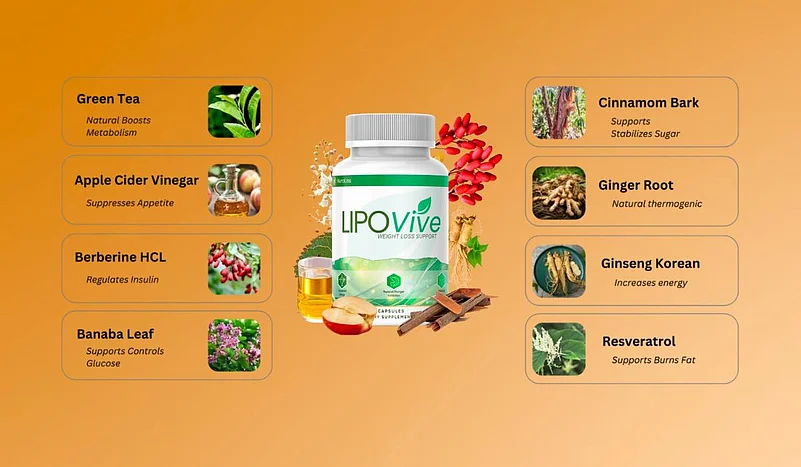 LipoVive bottle with ingredients list