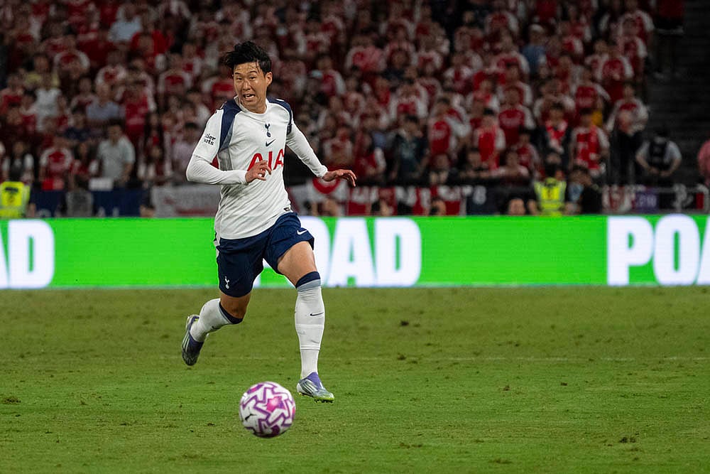 PL Pre-Season Club Friendly Soccer match Arsenal vs Tottenham Hotspur in Hong Kong: Son Heung-min