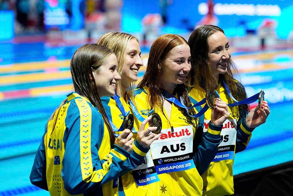 World Aquatics Championships 2025 Womens 4x200-meter freestyle relay final_team Australia
