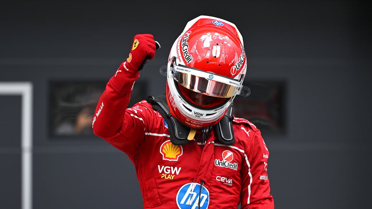 Charles Leclerc is on pole at the Hungarian Grand Prix