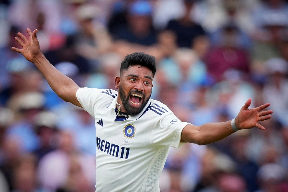Indias tour of England - India Vs England Cricket 5th Test Day 2 at The Kia Oval: Mohammed Siraj 