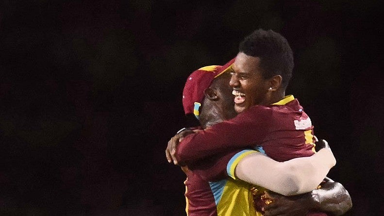 Photo: X | Windies Cricket : West Indies cricket team players during the 2nd T20I match against Pakistan.