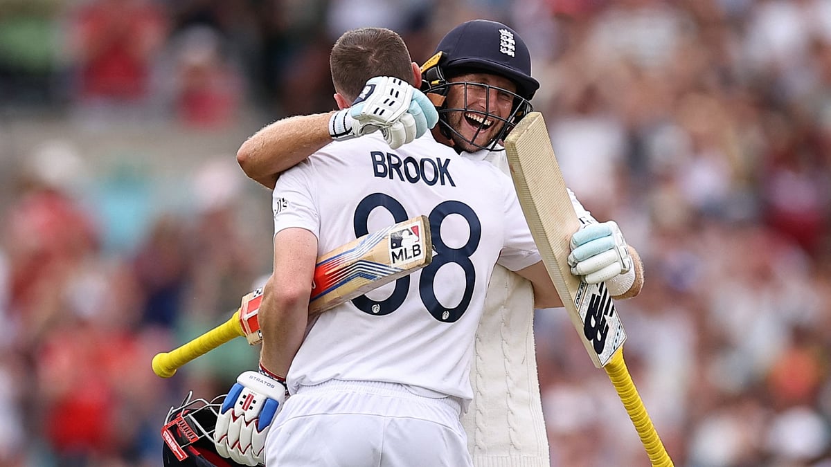 England's Harry Brook and Joe Root
