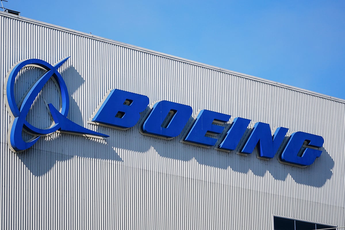 Lindsey Wasson\AP Photo : The Boeing logo is displayed at the company's factory.