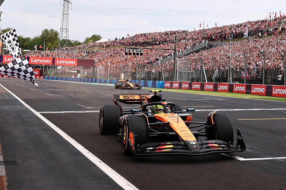 Hungary Formula 1 Grand Prix Auto Racing 2025_McLaren driver Lando Norris