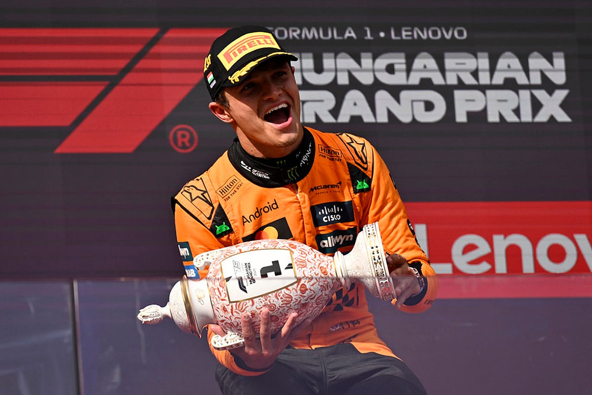 Hungary Formula 1 Grand Prix Auto Racing 2025_Lando Norris of Britain