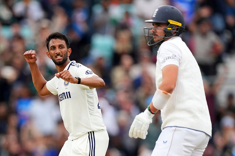Indias tour of England - India Vs England Cricket 5th Test Day 5 at The Kia Oval: Prasidh Krishna