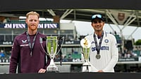 India Vs England Test Series Review: 25 Days Of Intensity And Drama | Photo: AP/Kirsty Wigglesworth : India Vs England, 5th Test Day 5: Skippers with trophies.