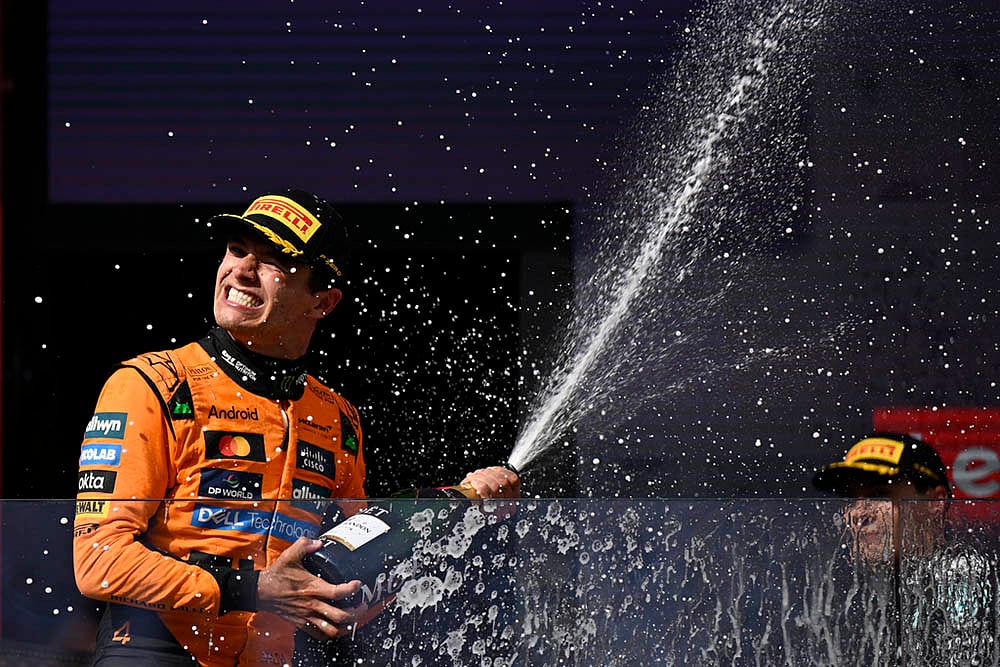 Hungary Formula 1 Grand Prix Auto Racing 2025_Lando Norris of Britain