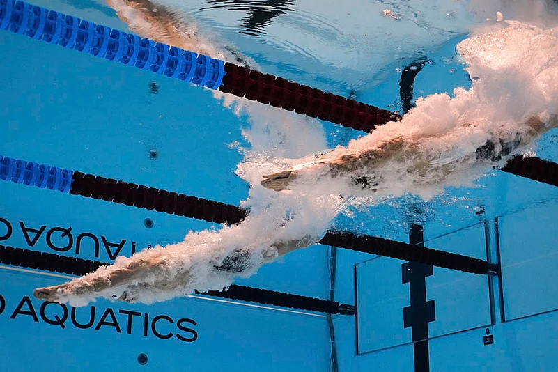 World Aquatics Championships in Singapore: mens 400-meter individual medley final- Leon Marchand
