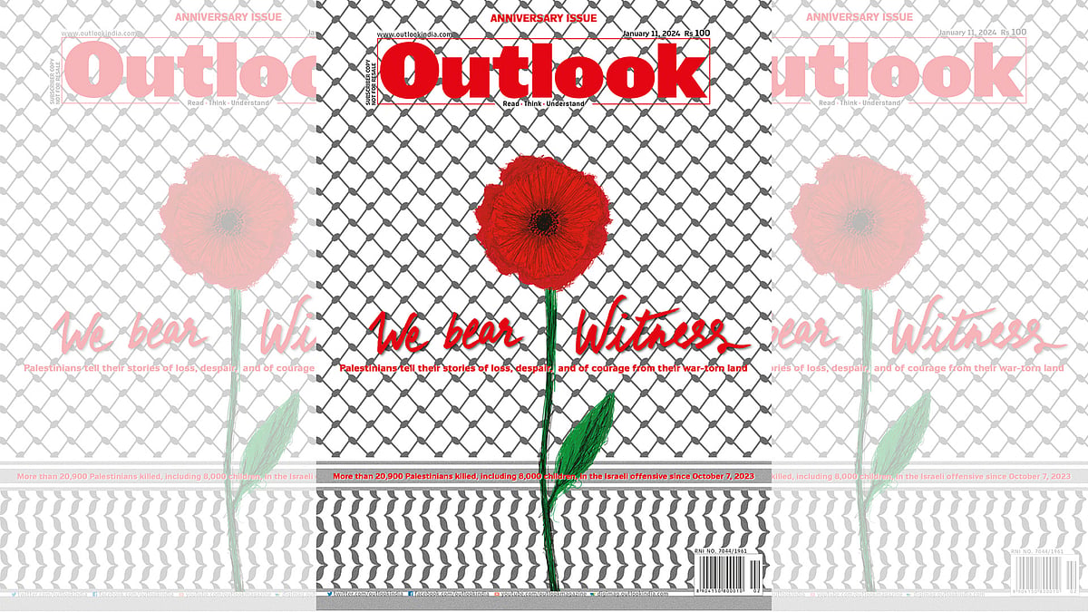 Outlook Design Team : Outlook cover for January 11, 2024 issue: We Bear Witness 