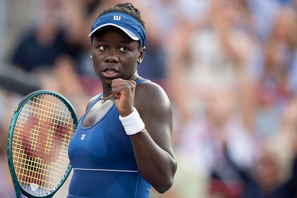 2025 WTA Canadian Open Tennis Victoria Mboko Vs Elena Rybakina semi final match photos_5