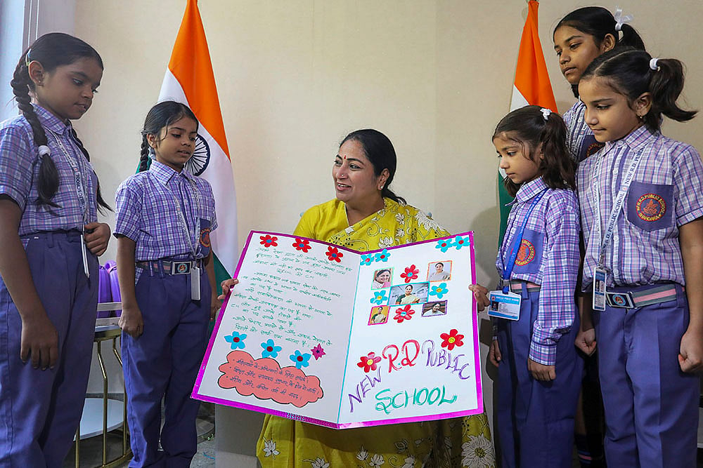 Rekha Gupta celebrates Raksha Bandhan