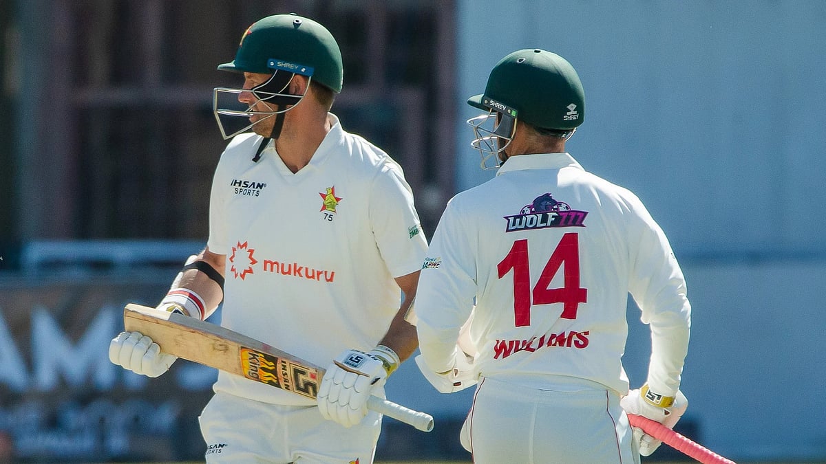 | Photo: X/Zimbabwe Cricket : File photo of Zimababwe cricketers in a Test match against New Zealand.