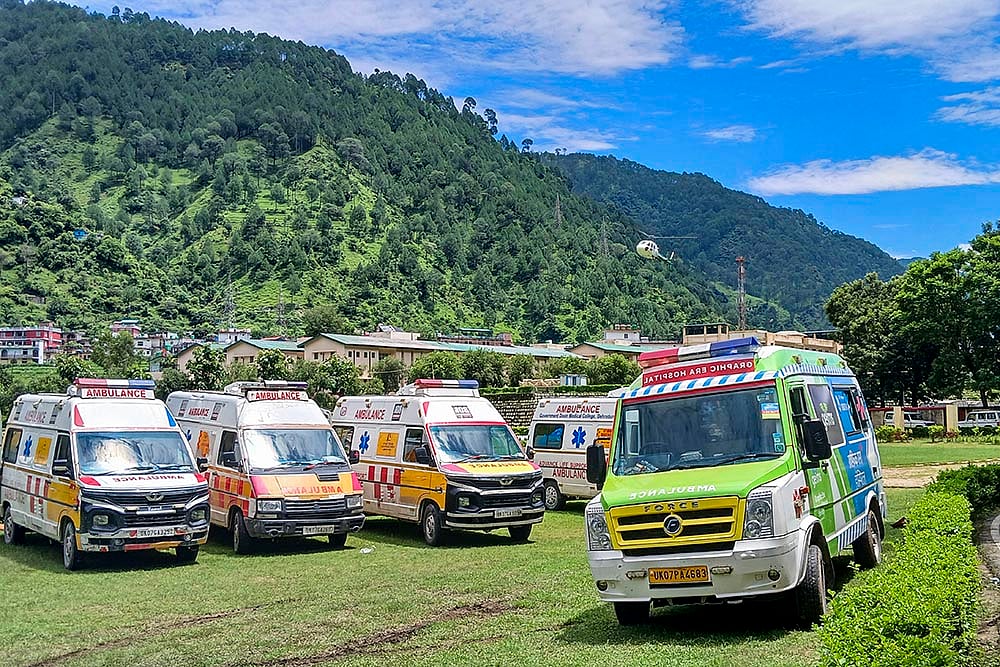 Uttarkashi cloudburst: Rescue work underway -Ambulances 