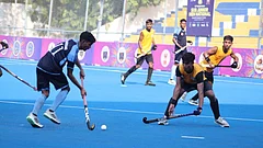 Hockey India Sub Junior Men National Championship match in Chennai. - Photo: X | Hockey World News