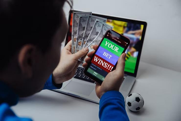 Online sports betting win on phone