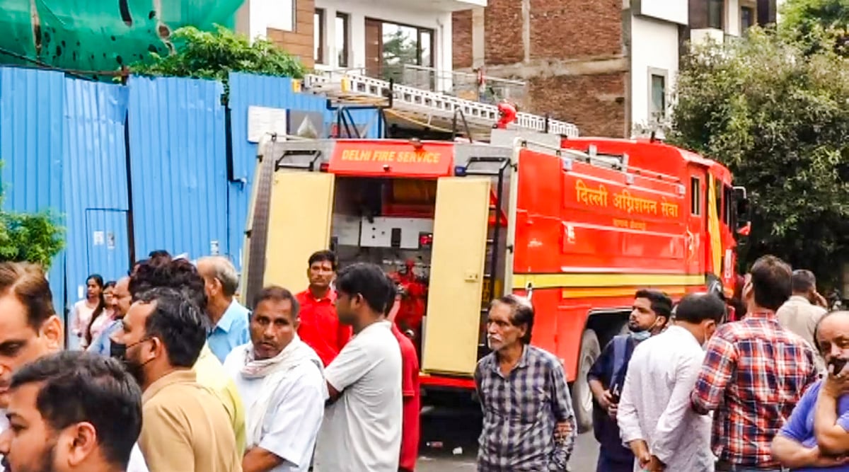 PTI : 
Fire at a hospital in Delhi's Anand Vihar
