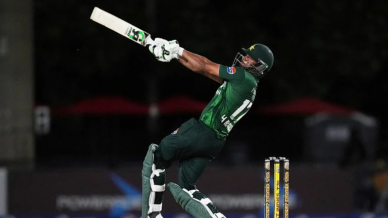 West Indies Vs Pakistan, 1st ODI: Hasan Nawaz hit an unbeaten 63 off 54 balls in Trinidad. - AP