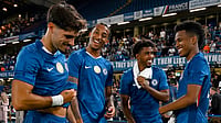 Chelsea Vs AC Milan Live Streaming, Pre-Season Friendly: Preview, When And Where To Watch? | Photo: X/ChelseaFC : Chelsea vs AC Milan, Pre-Season Friendlies: Chelsea players celebrate after their pre-season win over Bayer Leverkusen.