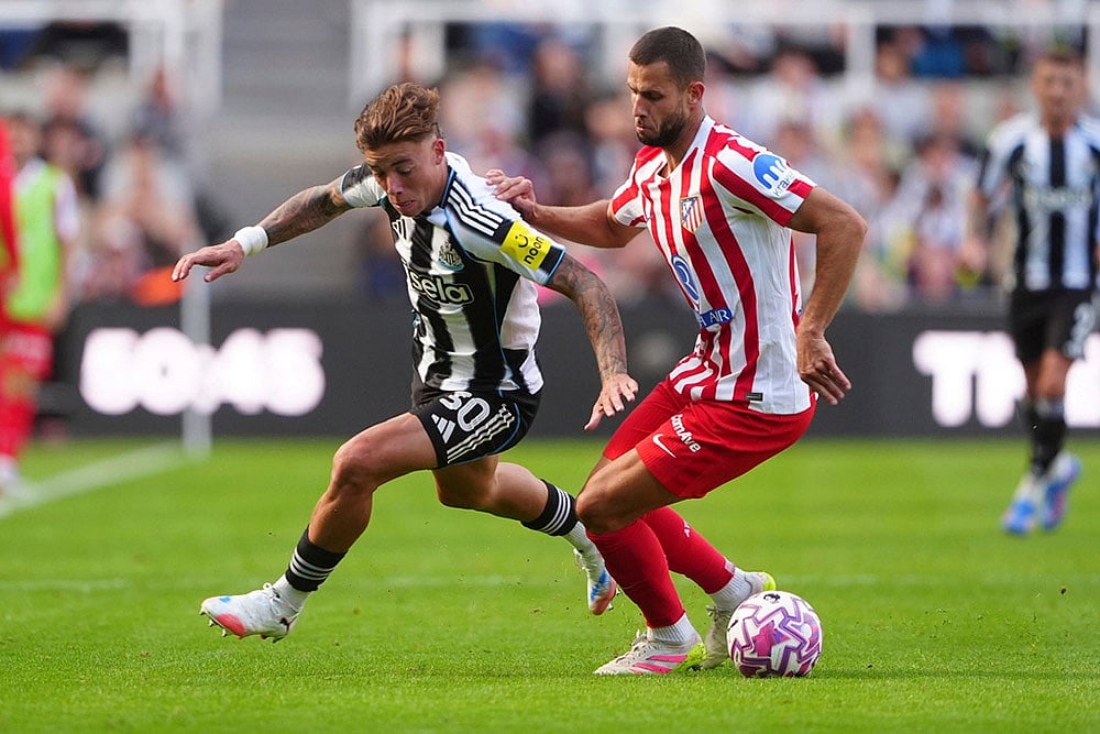 Britain Soccer Club Friendly Newcastle United Vs Atletico Madrid match photos: Harrison Ashby