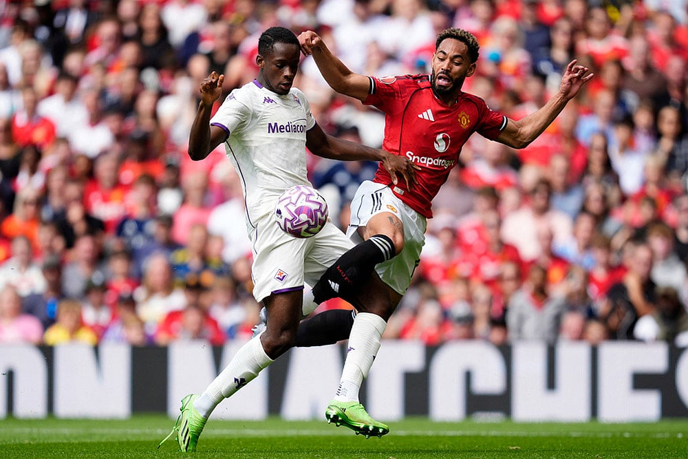 Britain Soccer Club Friendly Manchester United Vs Fiorentina match photos: Eddy Nda Konan Kouadio