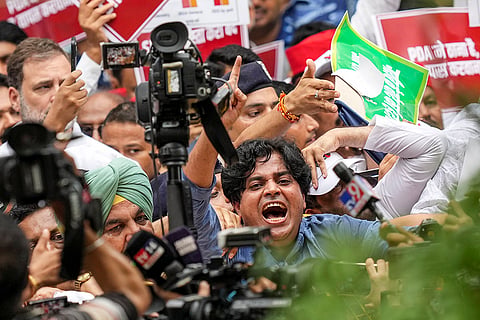 INDIA bloc's protest march to EC