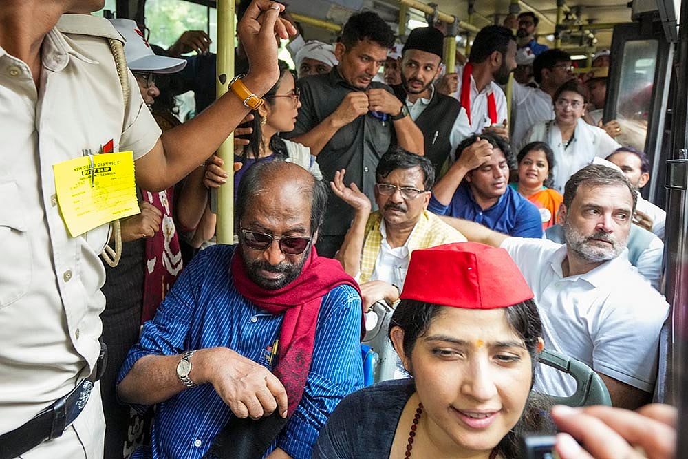 INDIA bloc MPs hold protest march
