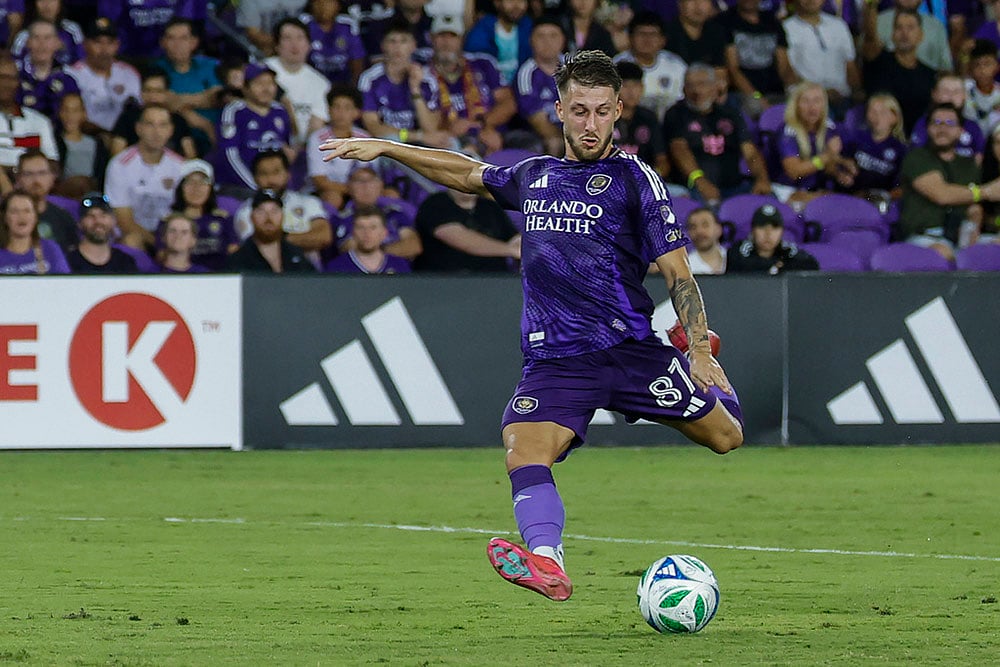 MLS soccer match Inter Miami vs Orlando city in Florida: Marco Pašalić