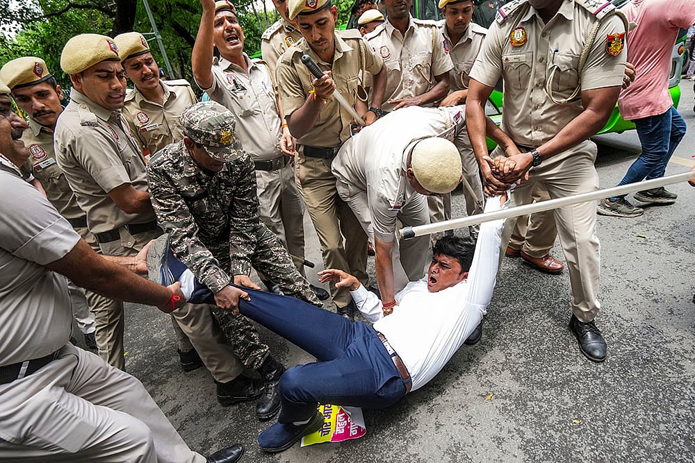Indian Youth Congress protest in Delhi