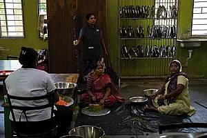 Photo: Manpreet Romana : Shared Responsibilities: Food being cooked at The Banyan’s Facility in Chennai