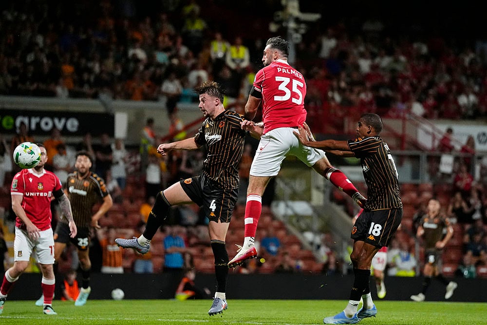 English League Cup 2025-26 First Round soccer match Wrexham Vs Hull City_Ollie Palmer