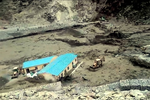 Flash flood hits Himachal Pradesh's Kinnaur