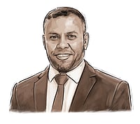Israel’s Siege Has Made Gaza A Live-Broadcast Famine: Interview With Dr Ismail Al-Thawabta Illustration: Saahil Bhatia, Outlook : Dr Ismael al-Thawabta, Director, Gaza Media Office