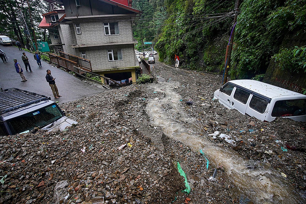 | Photo: PTI : Heavy rainfall in Shimla