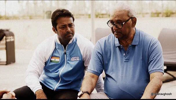Vece Paes (R) with his son Leander Paes