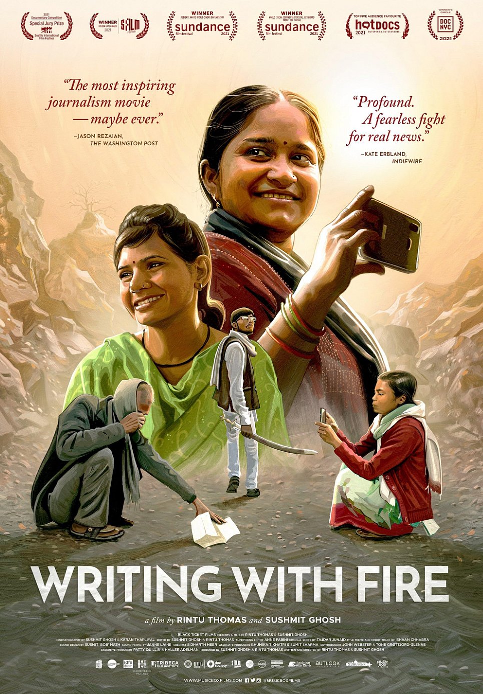 Writing With Fire  (Rintu Thomas & Sushmit Ghosh, 2021) 