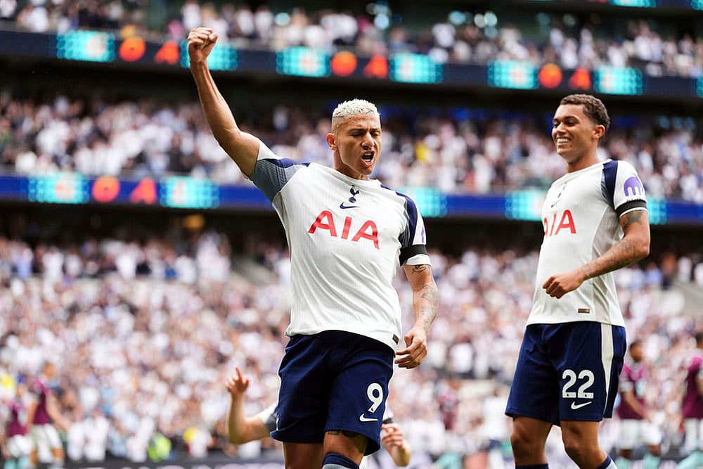 Britain Soccer Premier League EPL 2025-26 Burnley vs Tottenham Hotspur_Richarlison