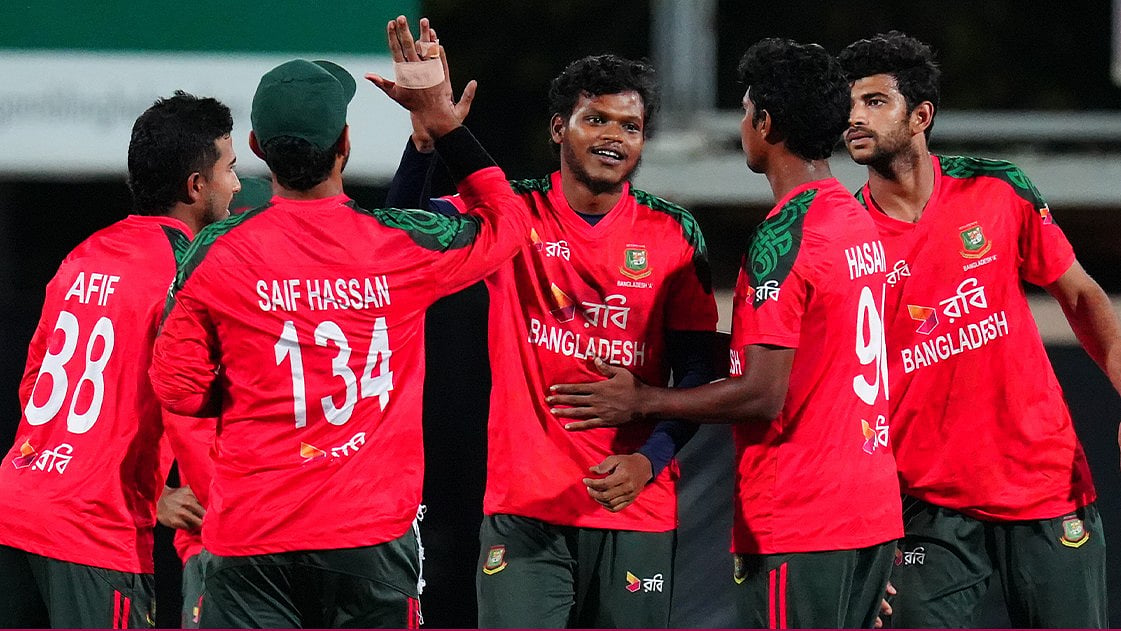 X/@BCBtigers : Bangladesh A players celebrating a win in Top End T20 Series 2025.