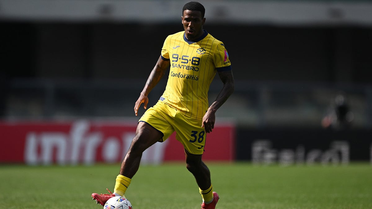 Jackson Tchatchoua in action for Hellas Verona last season. - null