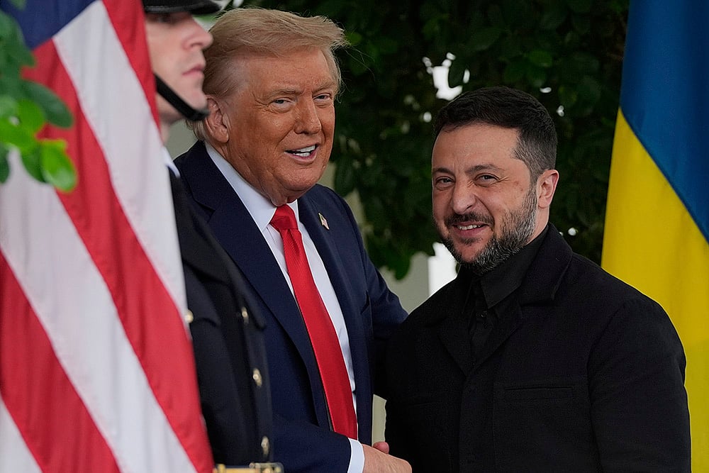 | Photo: AP/Julia Demaree Nikhinson : The comments come amid renewed scrutiny of a 28-point peace proposal, which several European leaders criticised last week as being overly favourable to Russia.