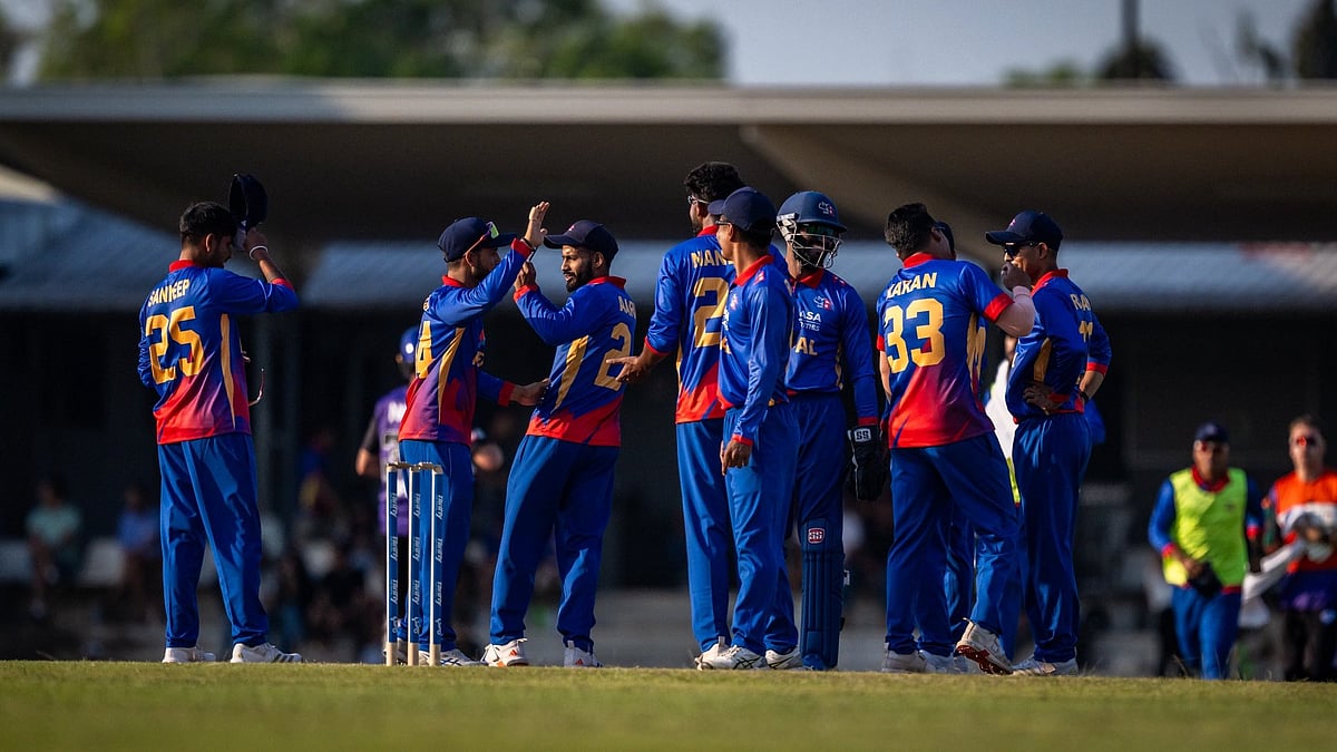 | Photo: X/CricketNep : Nepal vs Melbourne Renegades Academy, Top End T20 Series 2025: Nepal celebrate a wicket against the Hobart Hurricanes Academy.